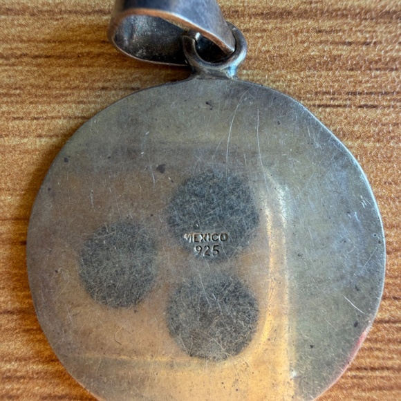 Aztec Mayan Sterling pendant from Mexico - Picture 4 of 5